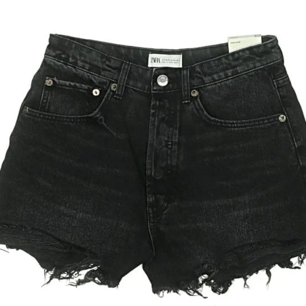 Zara Black Jean Shorts 8